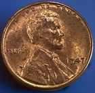 1947-S 1C RB Lincoln Wheat Cent. Uncirculated! WP-042