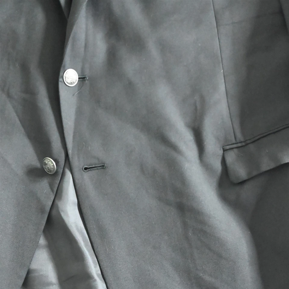 Chaqueta Blazer Abrigo Deportivo Michael Kors 52L Negro Plateado Botón Lana Para Hombre Foto 3 de 4