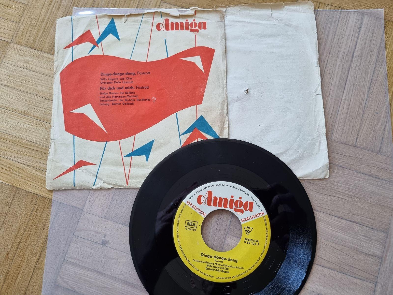7"" Single Willy Hagara/ Helga Brauer - Dinge-dange-dong/ Für dich und mich Vinyl