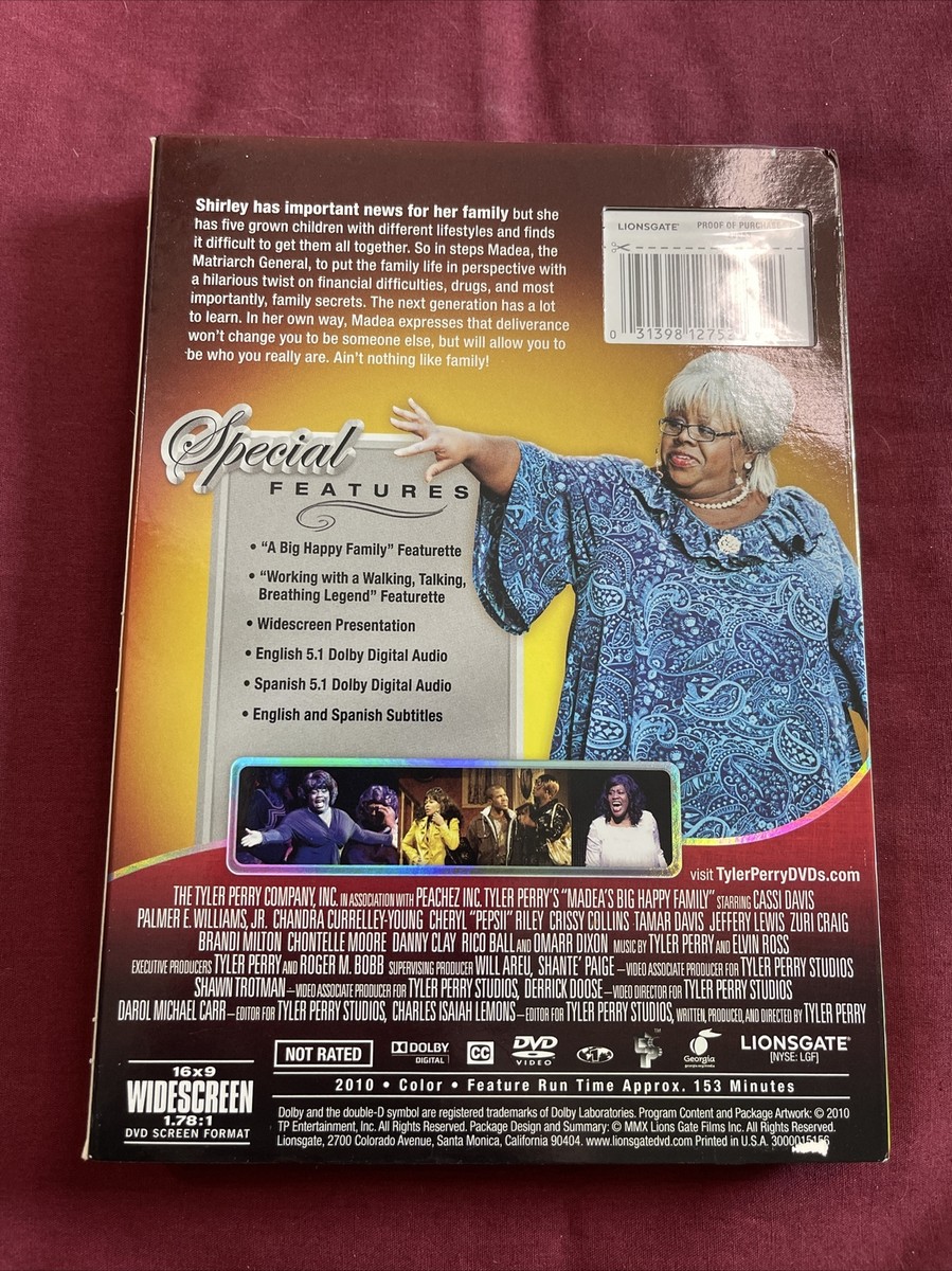 Factory Sealed!! Madeas Big Happy Family (DVD, 2010). SHIPS FREE