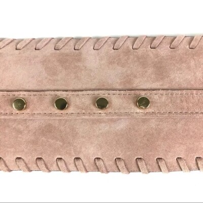BCBGMAXAZRIA Beige Nubuck Tie-Front Tassel Belt | eBay display picture 2