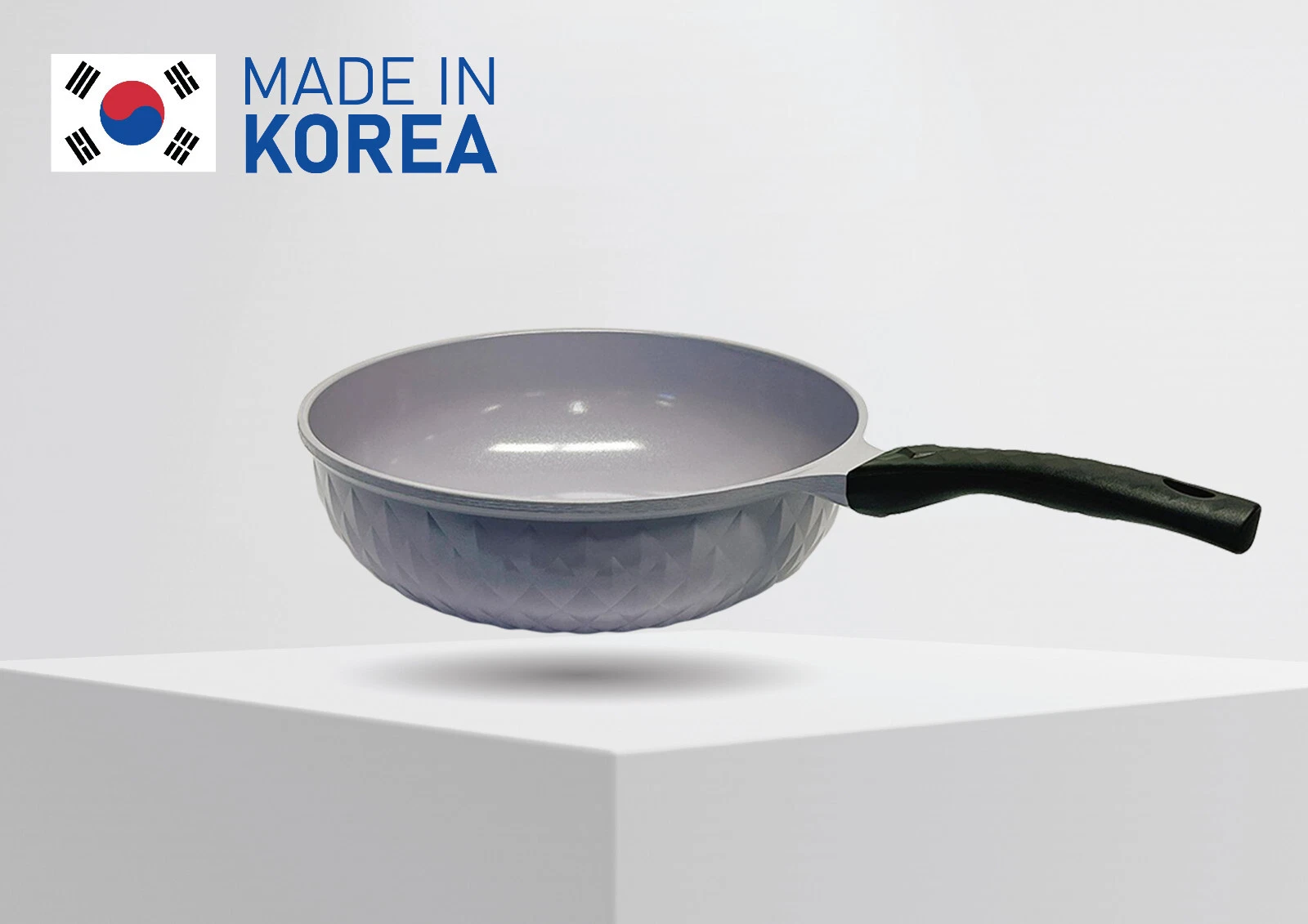 12'' Ceramic Frying Wok Cookware Nonstick Ceramic Interior Exterior Cooking Pan