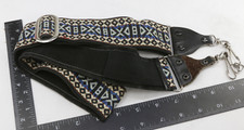 2" Wide "Hippie" Camera Strap with Swivel Hooks Southwest Blue Grey Geom - USED