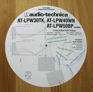 Audio Technica At Lpw30 At Lpw50 Custom Designed Tonearm Alignment Protractor Ebay