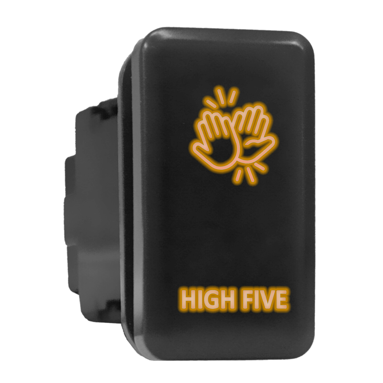 Orange Backlit Tall Toyota Push-In Switch HIGH FIVE 1.54x0.83