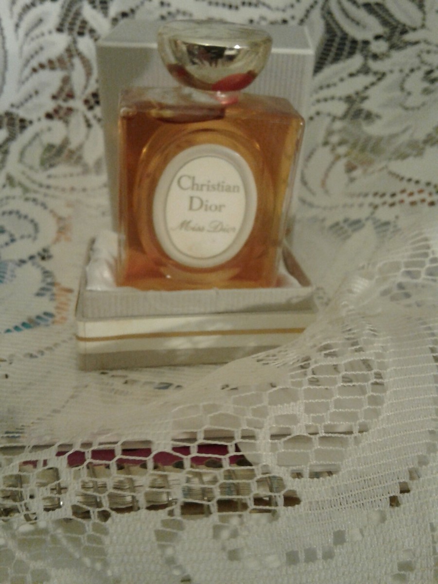 christian dior miss dior 1/2 oz perfume splash vintage made in