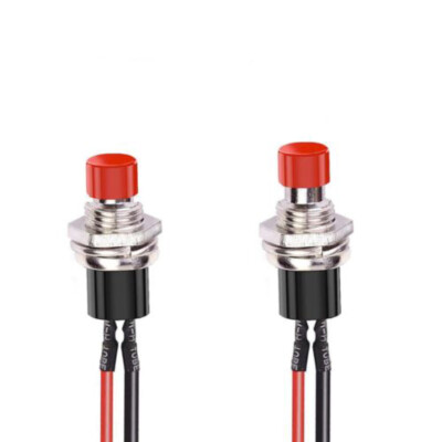 3 Pack Mini Push Button Pre-Wired Momentary N/O OFF-ON Switch Plug 12V 5AMP SPST