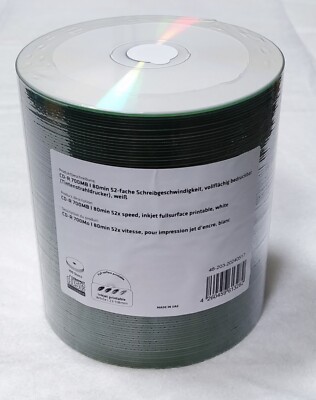 Mediarange Inkjet Printable CD-R 52x White Blank CD Discs 700MB 80min MR203 LOT