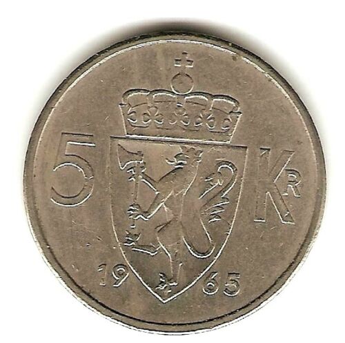 1965 NORWAY Coin 5 KRONER