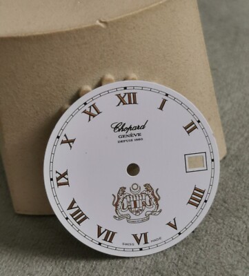Chopard Weiß & Gold Marker Wappen Armbanduhr Zifferblatt Swiss Made - 28,9 mm Gut