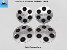 9595263 99 To 06 Chevy Tahoe Silverado Set 4 Wheel Center Hubcap Hub Caps Covers