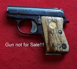 Details About Custom Stabilized Wood Grips Wgold Colt Medallions For Colt Junior Models