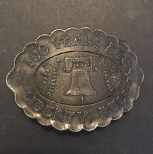 Vintage 100 Years Ago Liberty Bell Belt Buckle