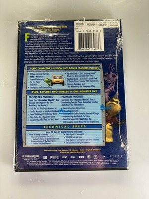 Monsters Inc. (DVD, 2002)Disney Pixar Collectors Edition w/Walmart Sticker