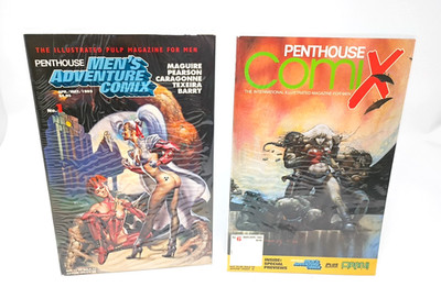 Lot of 2 Penthouse Comix - Penthouse Comix #6 and Men's Adventure Comix #1