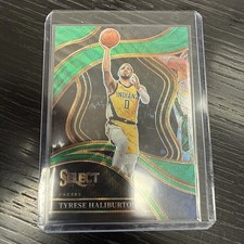 2023-24 Panini Select Courtside #229 Tyrese Haliburton Green /50 Indiana Pacers
