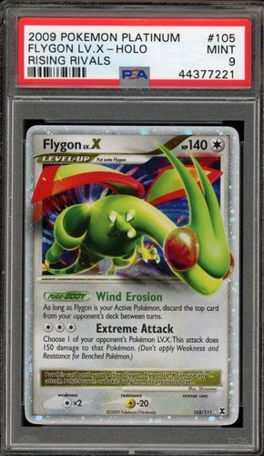 Pokemon Flygon Lv.X Rising Rivals Holo Ultra Rare #105 PSA 9 Mint