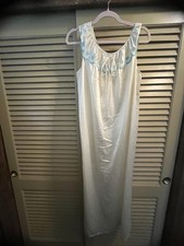 J. C. Penney Vintage Embroidery Long Nylon Nightgown M