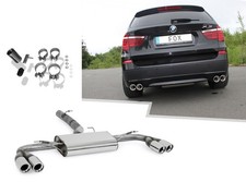 Fox Duplex Sportauspuff BMW X3 F25 2.0d 2x90mm rund eingerollt abgeschr�gt