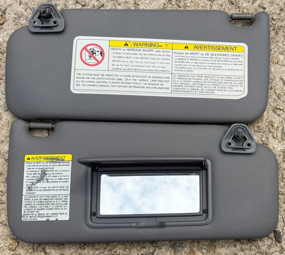 Parasoles Nissan Pathfinder Infiniti QX4 1997-2004 gris vinilo conductor pasajero Foto 2 de 3