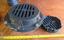 Zurn Z508-4NH 9" Round Floor Drain Strainer w/ 4" No Hub Comes w/ Extra Grate CI