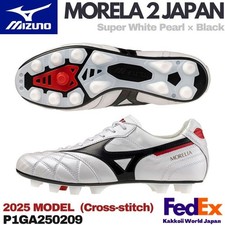 Mizuno Soccer Cleats MORELIA 2 JAPAN P1GA250209 White Cross stitch 2025 MODEL