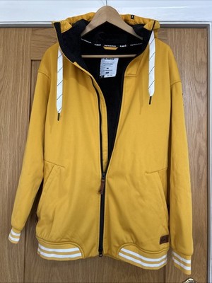 Planks Ll Ski Snowboard Jacket Size M Yellow Black Fleece Lined, Zip Up RRP £135