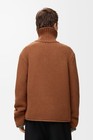 NWT Men’s 2025 Loewe Tan Brown Wool Oversized Sweater High Neck Large 42 $1200 — photo 6