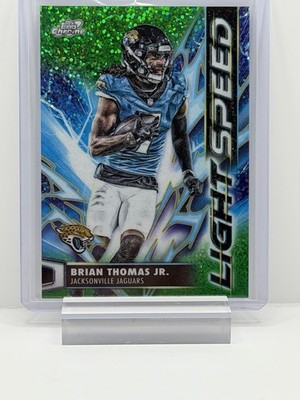 🔥💎 55/75 Brian Thomas Jr LIGHT SPEED Green Space Dust 2025 Cosmic Chrome LS-26