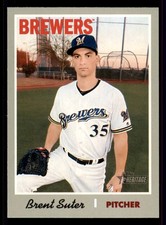 2019 Topps Heritage #387 Brent Suter Milwaukee Brewers