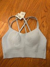 NWT lululemon Like a Cloud Ribbed Longline Bra B/C Baby Blue 68 SZ 6