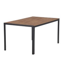 Table de Jardin "Break" 150cm Noir & Naturel