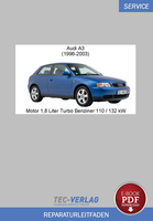 PDF Audi A3 (1996-2003) Reparaturanleitung Motor 1,8 Liter Turbo 150 / 180 PS