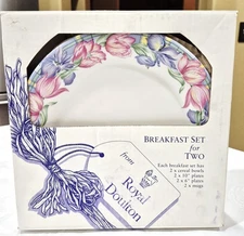 VTG 1993 ROYAL DOULTON Expressions LOMOND Breakfast Set for Two (8 pics) England