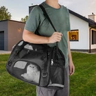 Outdoor Portable Cloth Folding Pet Carrier Travel Bag For Dogs Cats(Black L)✈
