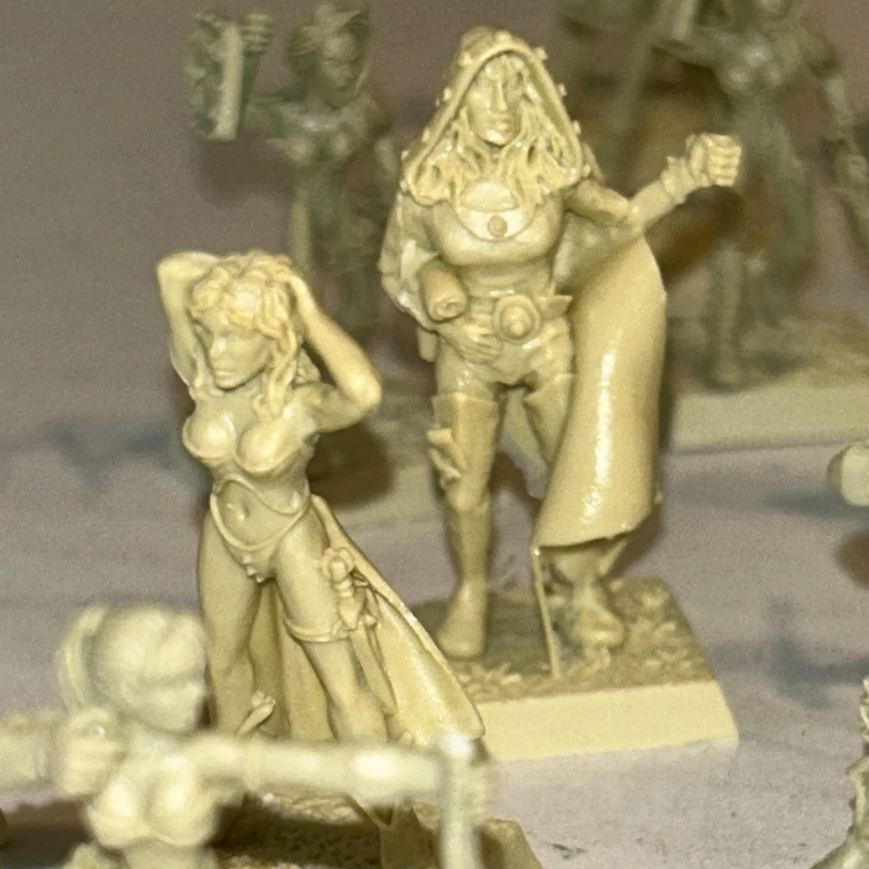 30 miniaturas de plástico Fenryll Amazon Warrior mujeres niñas 28 mm D&D Warhammer Foto 3 de 4