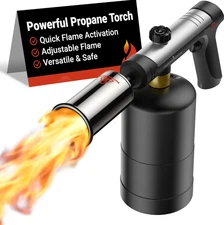 Propane Torch with One-Touch Max Fire, Cooking Blow Torch Gun