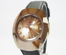 [Exc+5] Vintage Rado Balboa V Gold Date Automatic Men's Watch From JAPAN