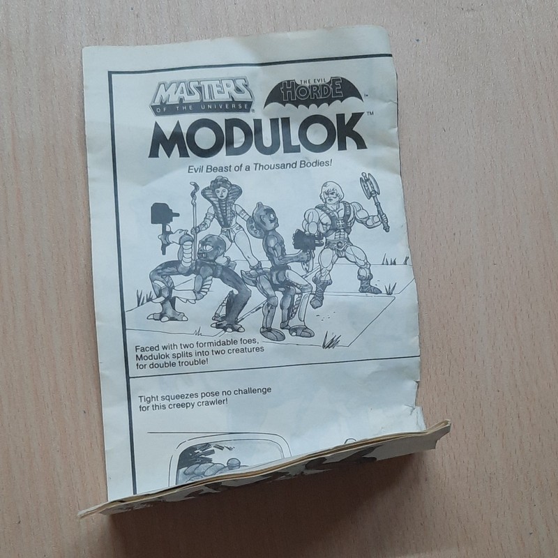 Mattel Masters of the Universe Modulok & Spydor Evil Stalker  Sheets 1985