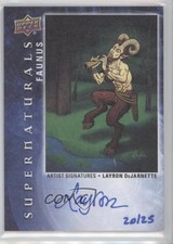 2016 Upper Deck Goodwin Champions Supernaturals Artist 20/25 Faunus #36 Auto 7ov