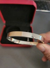 Silver And Gold Plated Braclet Smooth Finish Hallmarked 18k Gold / 925 Silver