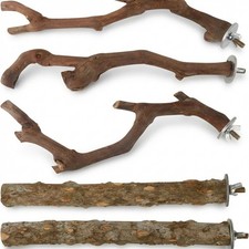 Premium Parrot Perch Made from Natural Grapevine Wood Peeled Sticks 5-Piece Pack