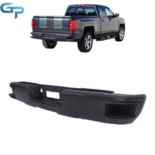 Rear Step Bumper Assembly Black For Chevy Silverado GMC Sierra 1500 2014-2018 17