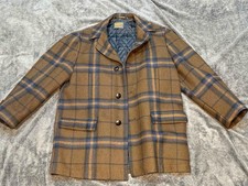 Vintage Pendleton Wool Mackinaw Brown Flannel Coat Men s Large 1930 40