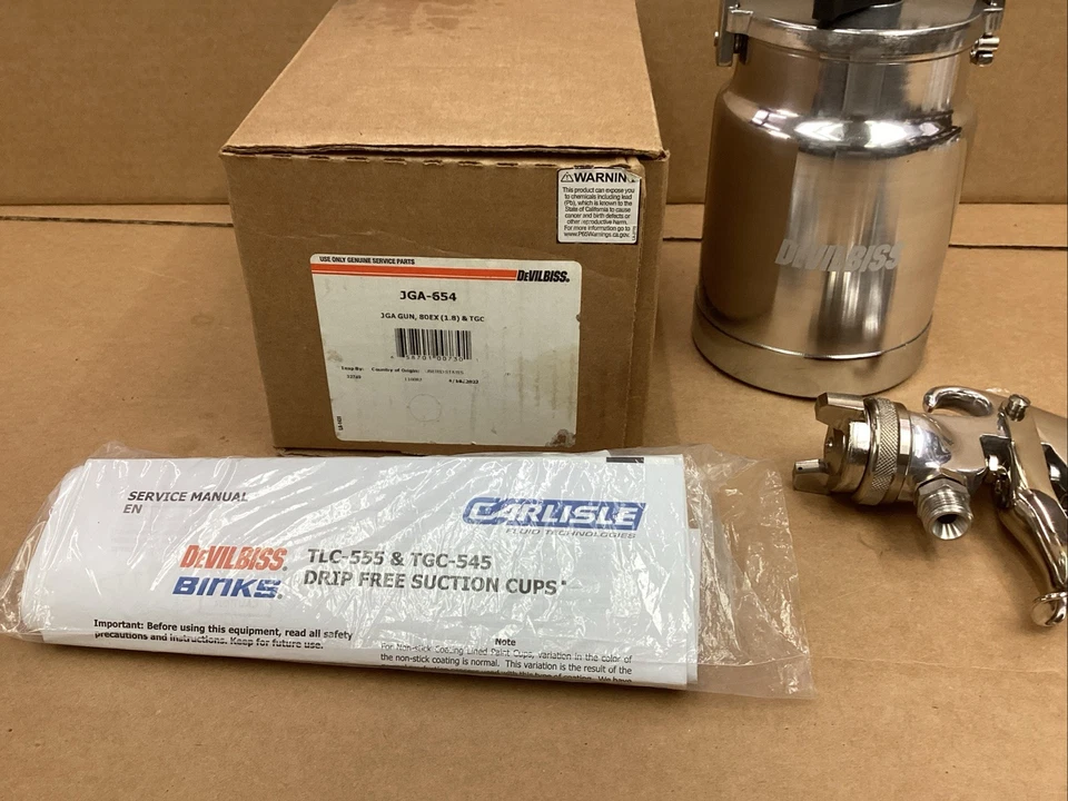 DeVilBiss JGA Gun 80EX (1.8) & TGC Includes JGA-510 Gun and 1 Quart Siphon Cup - Image 2 of 4