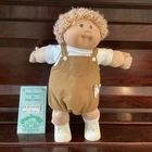 Vintage Cabbage Patch Kid Doll~Blonde Hair~Blue Eyes~Dimple w/Birth Certificate