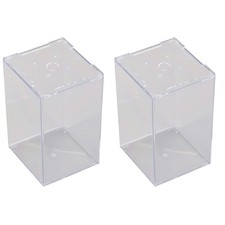 2 Pack Mini Fish Tank Container Betta Containee Small Desktop Aquarium