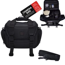 Deluxe Large Camera Padded Carrying Bag for DSLR Cameras/Camcorders Nikon Canon