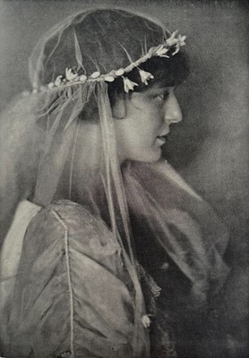 Schönes Portrait ''Die Braut'' 1917 von William O Breckon 1874-1947