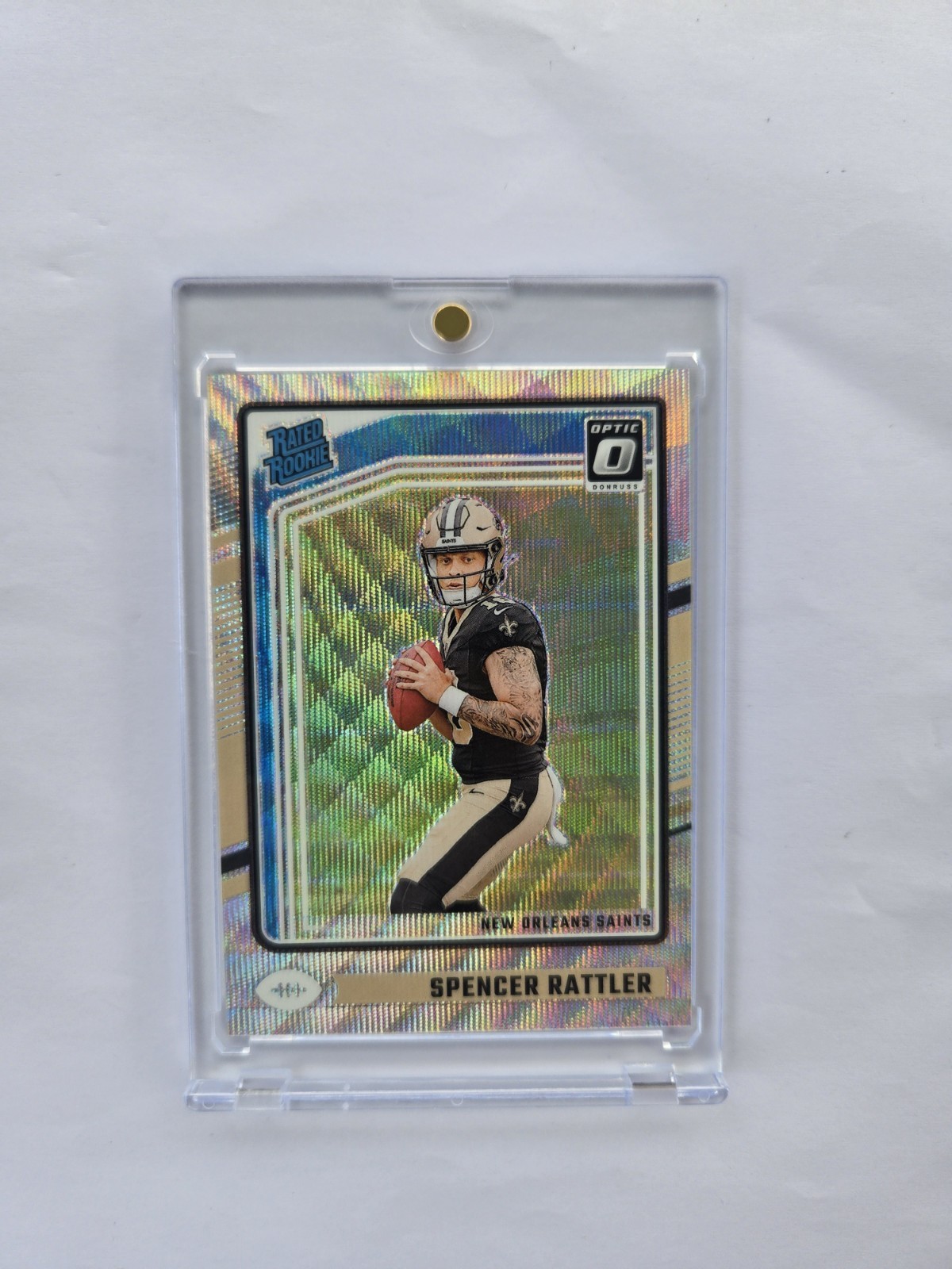 2024 Panini Donruss Optic Rated Rookie Spencer Rattler #289 Wave Prizm /300 (RC)